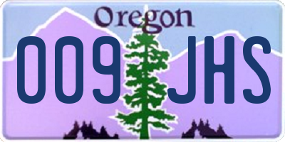 OR license plate 009JHS