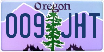 OR license plate 009JHT
