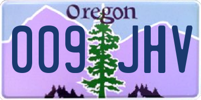 OR license plate 009JHV