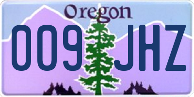 OR license plate 009JHZ