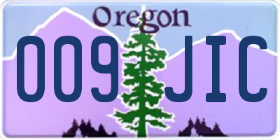 OR license plate 009JIC