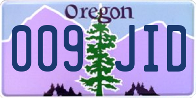 OR license plate 009JID