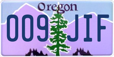 OR license plate 009JIF