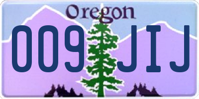 OR license plate 009JIJ