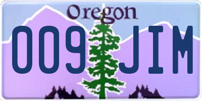 OR license plate 009JIM