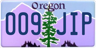 OR license plate 009JIP