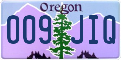 OR license plate 009JIQ