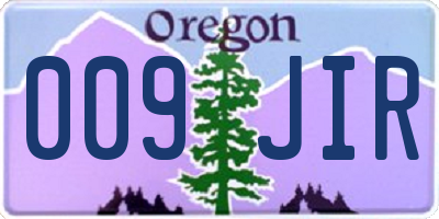 OR license plate 009JIR