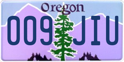 OR license plate 009JIU