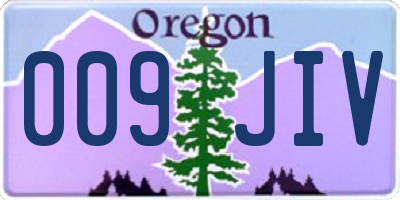 OR license plate 009JIV