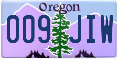 OR license plate 009JIW