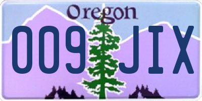 OR license plate 009JIX