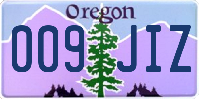 OR license plate 009JIZ