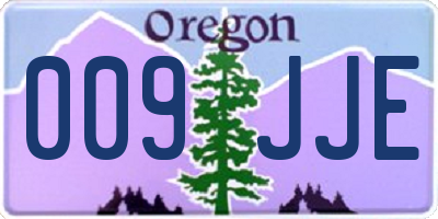 OR license plate 009JJE