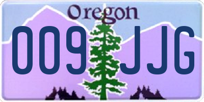 OR license plate 009JJG