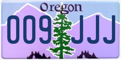 OR license plate 009JJJ