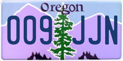OR license plate 009JJN