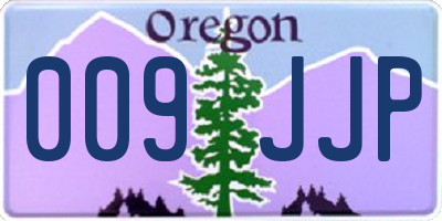 OR license plate 009JJP