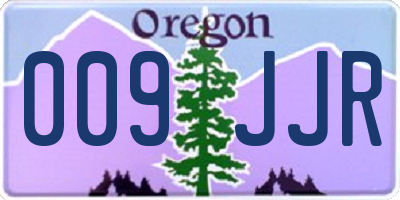 OR license plate 009JJR