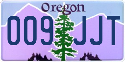 OR license plate 009JJT