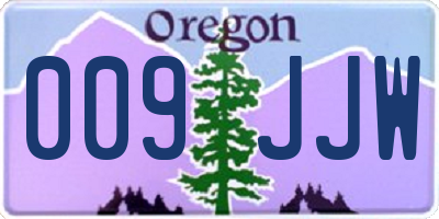 OR license plate 009JJW