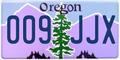 OR license plate 009JJX