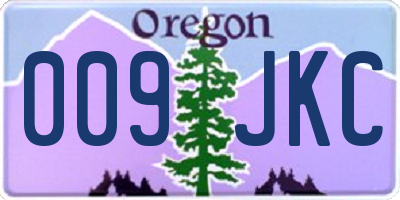 OR license plate 009JKC
