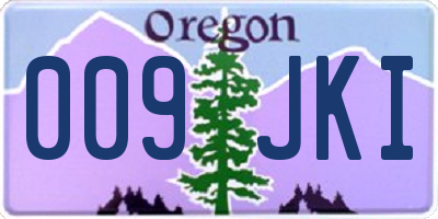 OR license plate 009JKI