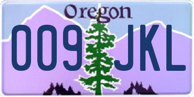 OR license plate 009JKL