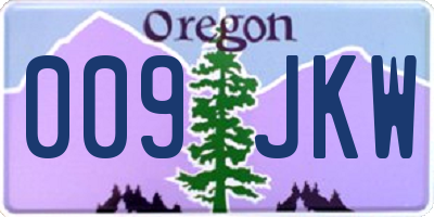 OR license plate 009JKW