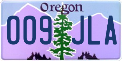 OR license plate 009JLA
