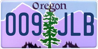 OR license plate 009JLB