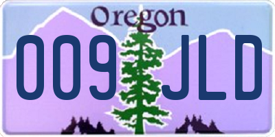 OR license plate 009JLD
