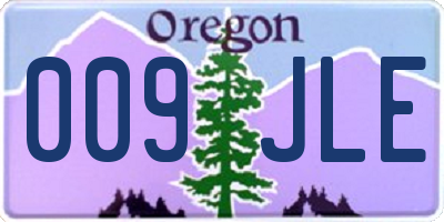 OR license plate 009JLE