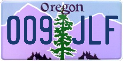 OR license plate 009JLF