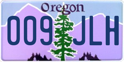 OR license plate 009JLH