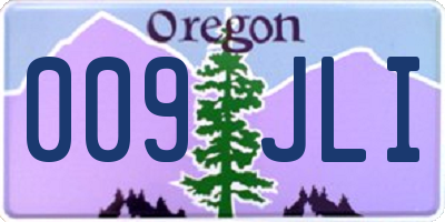 OR license plate 009JLI