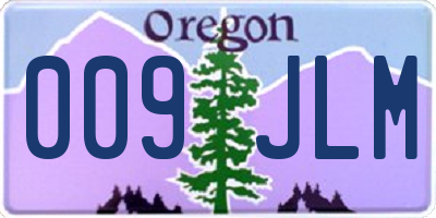 OR license plate 009JLM