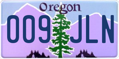 OR license plate 009JLN