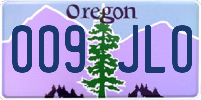 OR license plate 009JLO