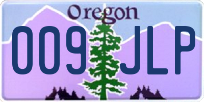 OR license plate 009JLP