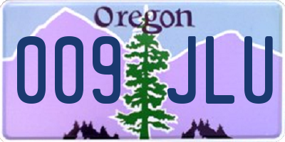 OR license plate 009JLU