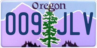 OR license plate 009JLV