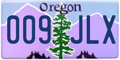 OR license plate 009JLX