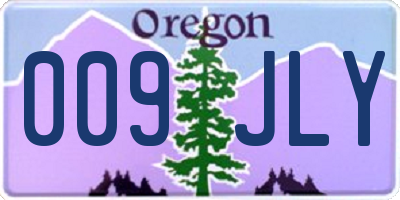 OR license plate 009JLY