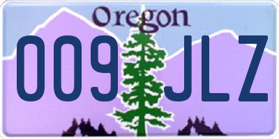 OR license plate 009JLZ