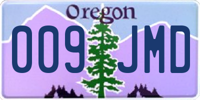 OR license plate 009JMD