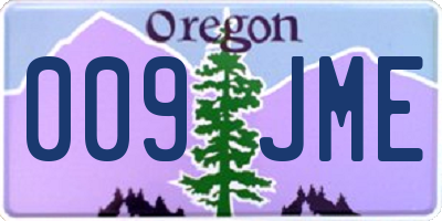 OR license plate 009JME