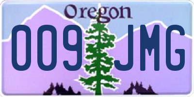 OR license plate 009JMG