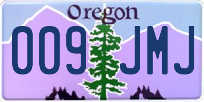 OR license plate 009JMJ